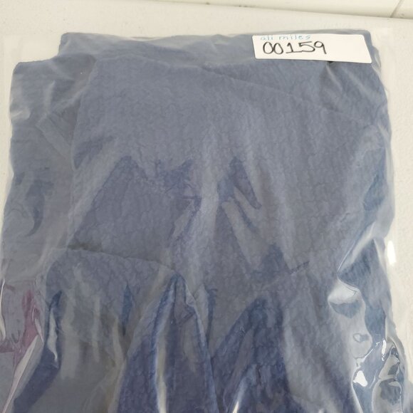 Ali Miles Womens Blue Crinkle Tunic Top Size 2X Cowl Neck Pockets Lagenlook - Picture 13 of 13